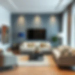 Spotless living room showcasing cleanliness and organization