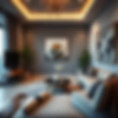 Stylish Living Room in Al Nahda Apartment Stylish apartment living room in Al Nahda