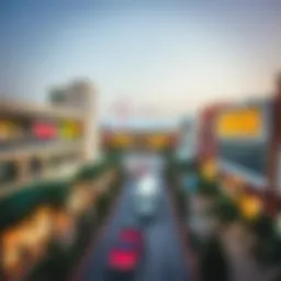 A stunning view of Dubai Festival City showcasing vibrant shopping areas and attractions