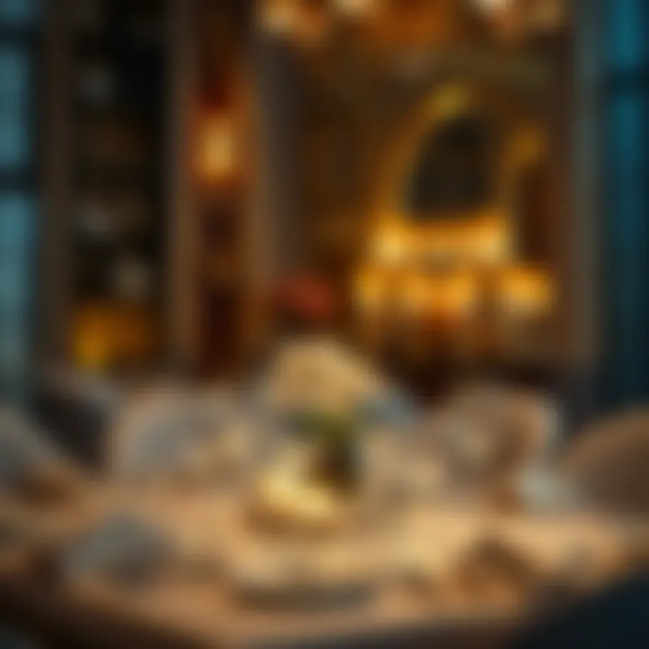 Exquisite dining setup with elegant tableware