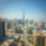 Aerial view of Dubai's skyline with modern architecture