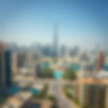 Aerial view of Dubai's skyline with modern architecture