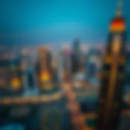 Aerial view of Dubai City Center showcasing its modern skyline