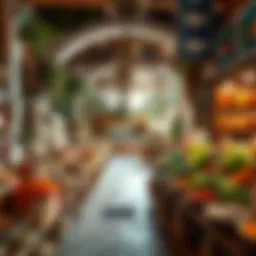 A vibrant Emirati spice market showcasing traditional herbs and spices.