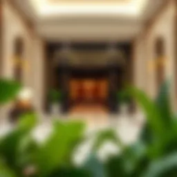 Luxurious lobby of Resivation Hotel Al Furjan