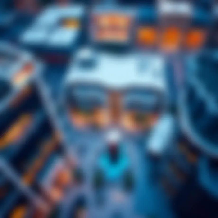 Aerial view of Soho Square showcasing its modern architecture